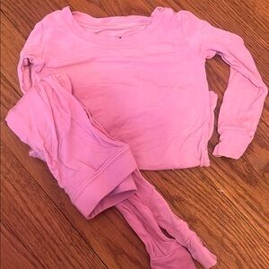 Pink Long Sleeve Top and Pants Set